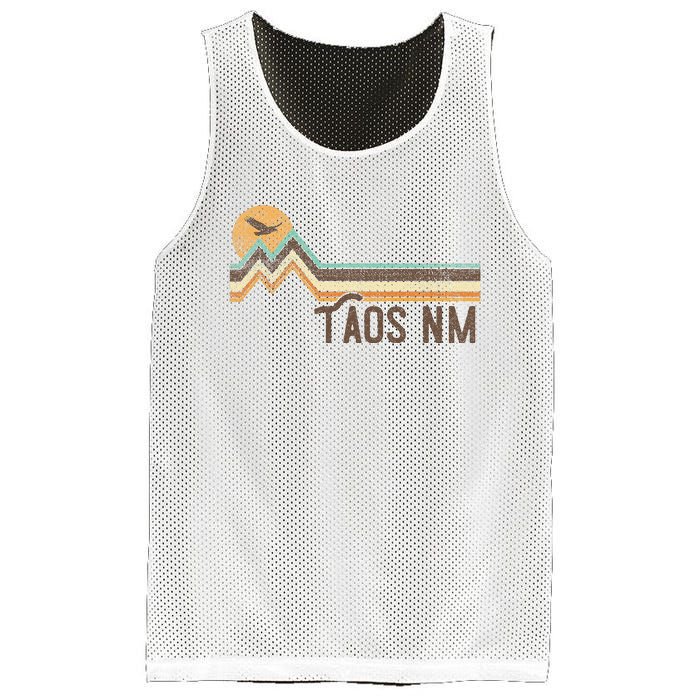 Taos New Mexico 70s 80s Retro Style Vintage Distressed Gift Mesh Reversible Basketball Jersey Tank