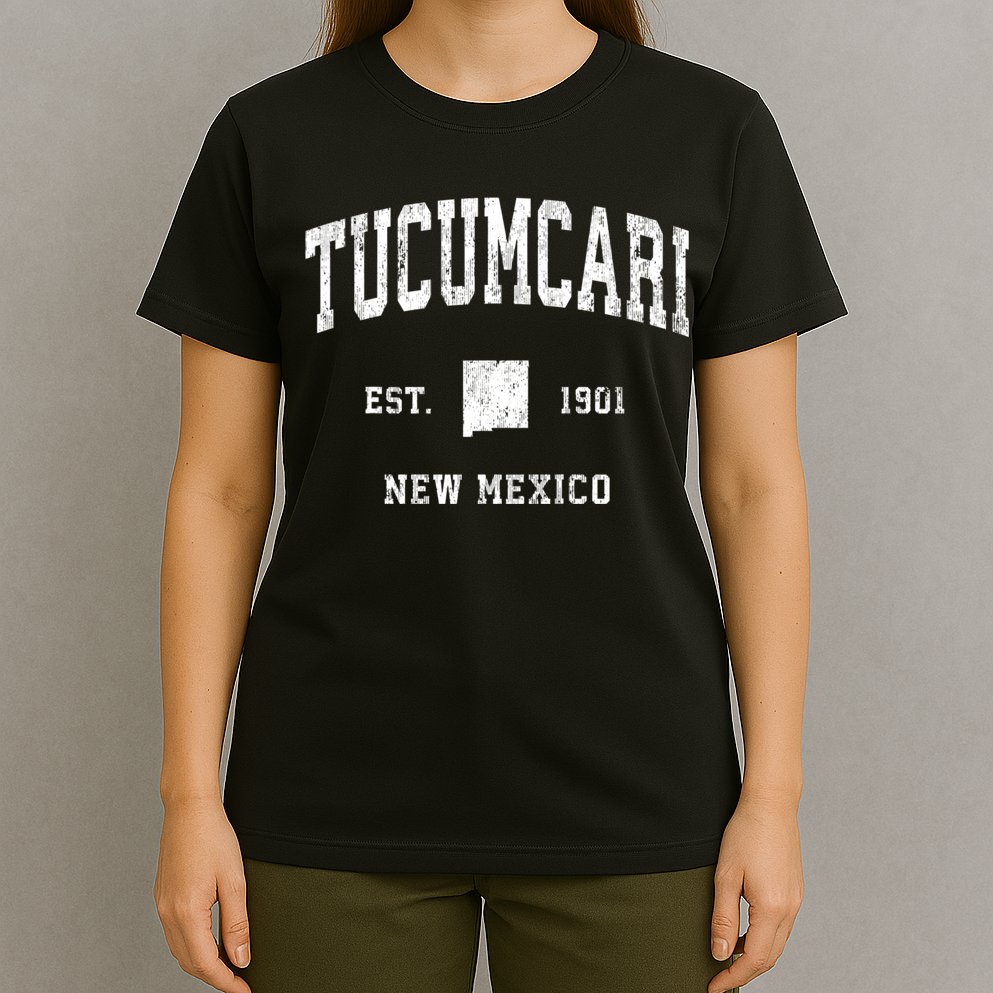 Tucumcari New Mexico Nm Vintage Established Athletic Sports Design T-Shirt
