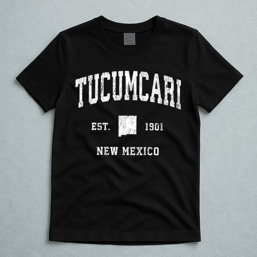 Tucumcari New Mexico Nm Vintage Established Athletic Sports Design T-Shirt