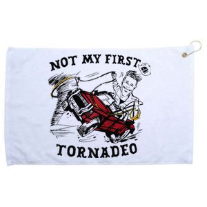 Twisters Not My First Tornadeo Funny Tornado Chaser Cow Raglan Grommeted Golf Towel