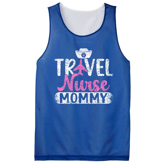 Travel Nurse Mommy Nursing Nurses Traveling Travel Nurse Mom Funny Gift Mesh Reversible Basketball Jersey Tank