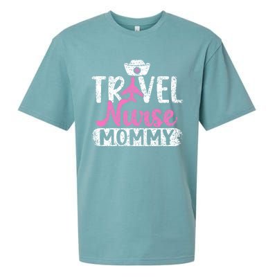 Travel Nurse Mommy Nursing Nurses Traveling Travel Nurse Mom Funny Gift Sueded Cloud Jersey T-Shirt