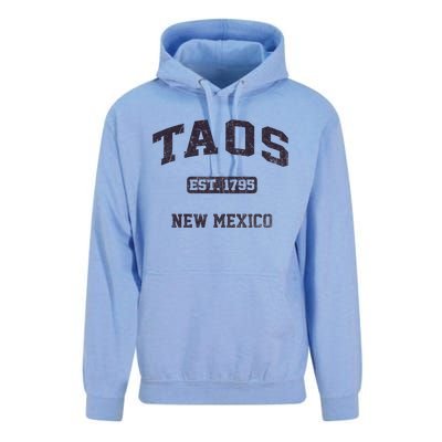 Taos New Mexico NM Vintage State Athletic Style Unisex Surf Hoodie