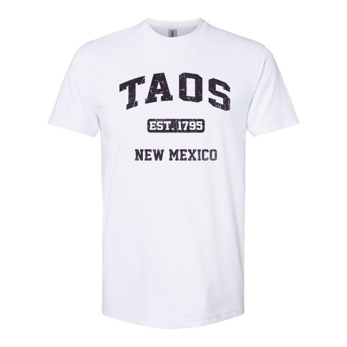 Taos New Mexico NM Vintage State Athletic Style Softstyle® CVC T-Shirt