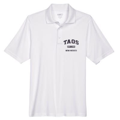 Taos New Mexico NM Vintage State Athletic Style Men's Origin Performance Piqué Polo