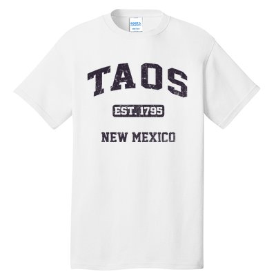 Taos New Mexico NM Vintage State Athletic Style Tall T-Shirt