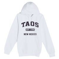 Taos New Mexico NM Vintage State Athletic Style Premium Pullover Hoodie