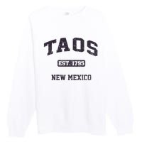 Taos New Mexico NM Vintage State Athletic Style Premium Crewneck Sweatshirt