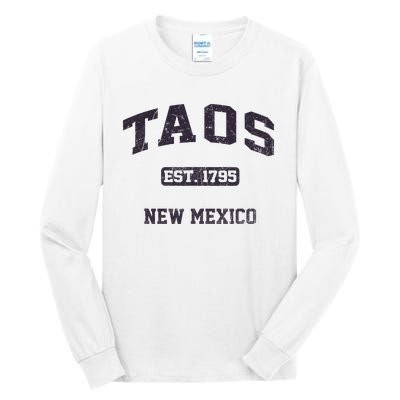 Taos New Mexico NM Vintage State Athletic Style Tall Long Sleeve T-Shirt