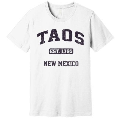 Taos New Mexico NM Vintage State Athletic Style Premium T-Shirt