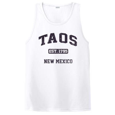 Taos New Mexico NM Vintage State Athletic Style PosiCharge Competitor Tank