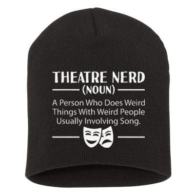 Theater Nerd Musical Broadway Drama Lover Novelty Short Acrylic Beanie