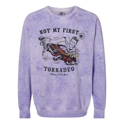 Twisters Not My First Tornado Colorblast Crewneck Sweatshirt