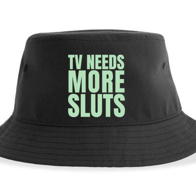 Tv Need More Sluts Sustainable Bucket Hat