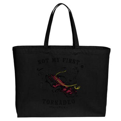 Twisters Not My First Tornado Cotton Canvas Jumbo Tote