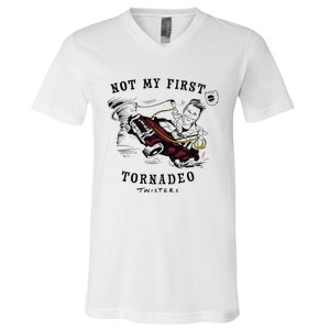 Twisters Not My First Tornado V-Neck T-Shirt