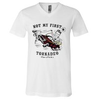 Twisters Not My First Tornado V-Neck T-Shirt