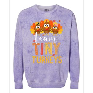 Thanksgiving NICU Nurse Team Tiny Turkeys in Fall Colorblast Crewneck Sweatshirt