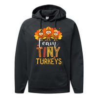 Thanksgiving NICU Nurse Team Tiny Turkeys in Fall Performance Fleece Hoodie