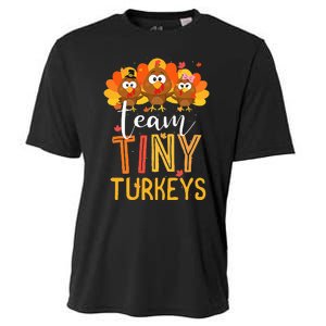 Thanksgiving NICU Nurse Team Tiny Turkeys in Fall Cooling Performance Crew T-Shirt