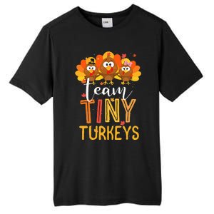 Thanksgiving NICU Nurse Team Tiny Turkeys in Fall Tall Fusion ChromaSoft Performance T-Shirt