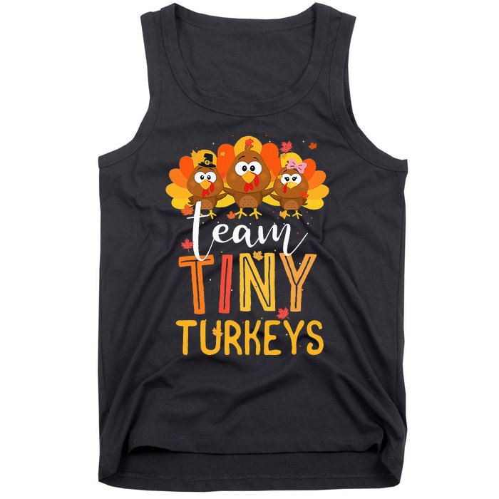 Thanksgiving NICU Nurse Team Tiny Turkeys in Fall Tank Top