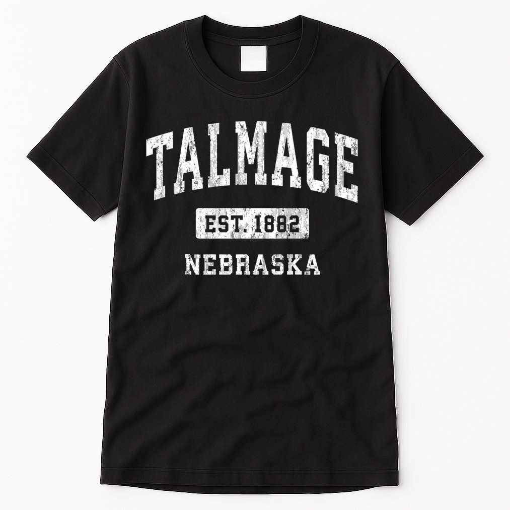 Talmage Nebraska Ne Vintage Athletic Sports Tall T-Shirt