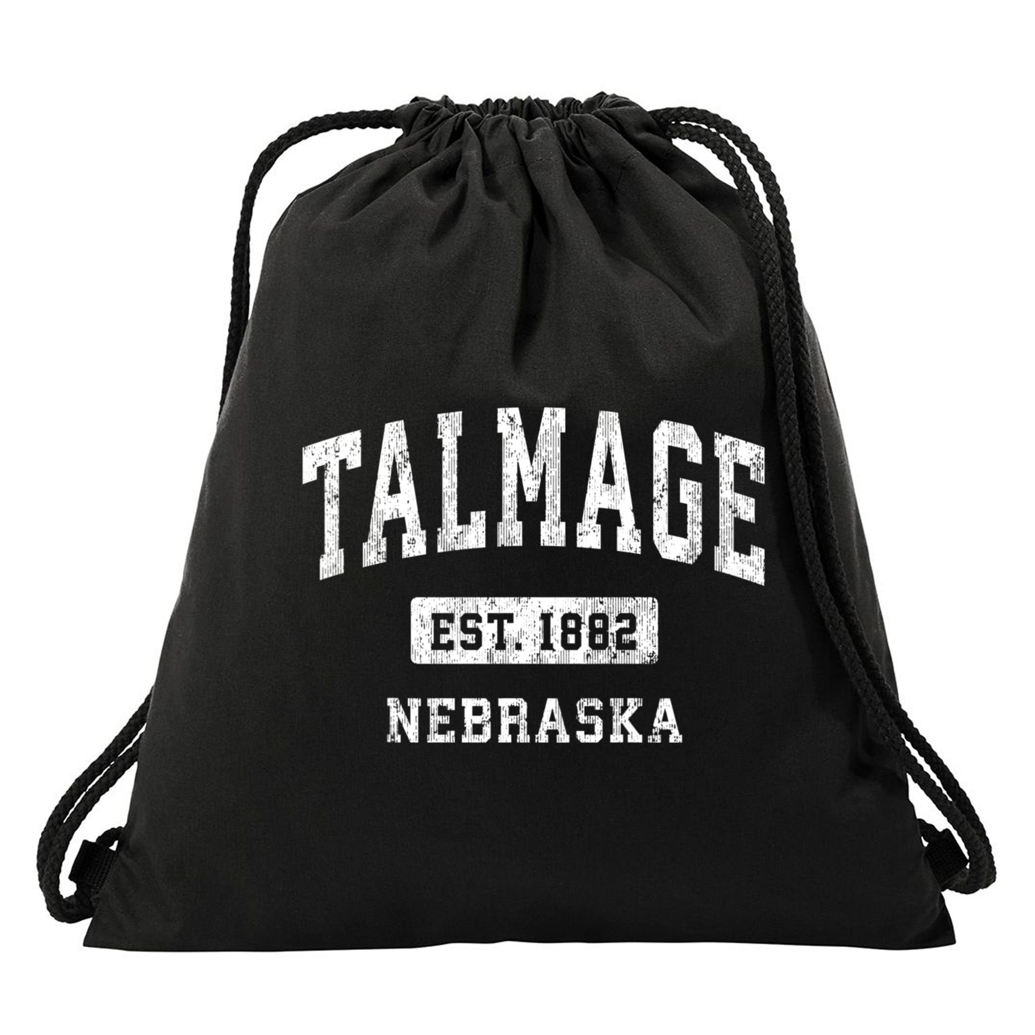 Talmage Nebraska Ne Vintage Athletic Sports Drawstring Bag