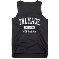 Talmage Nebraska Ne Vintage Athletic Sports Tank Top