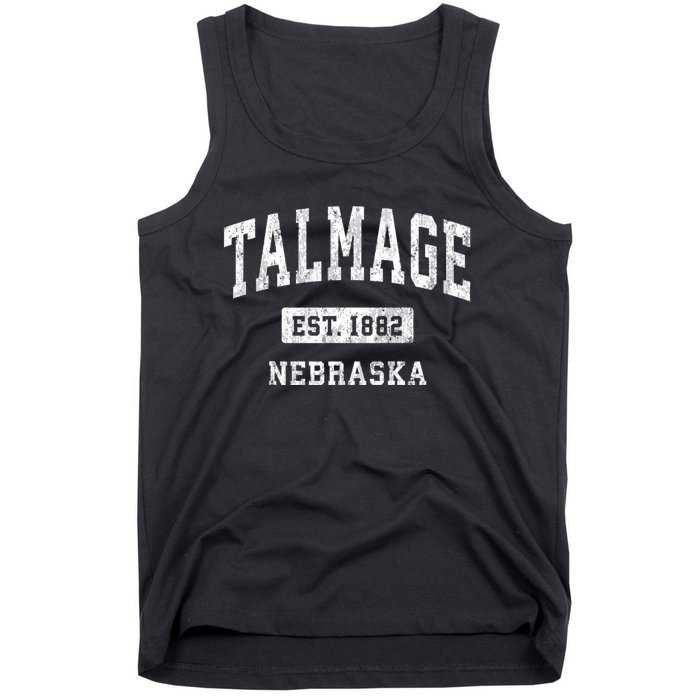 Talmage Nebraska Ne Vintage Athletic Sports Tank Top