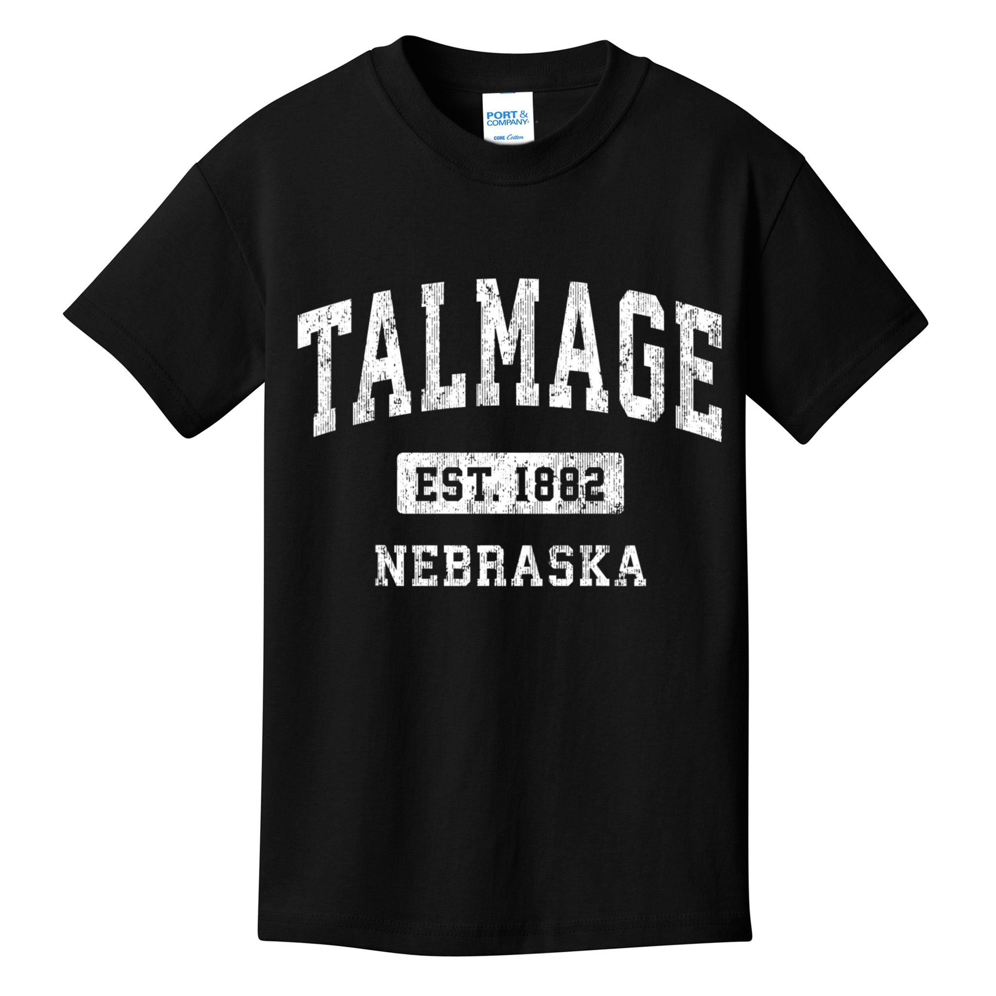 Talmage Nebraska Ne Vintage Athletic Sports Kids T-Shirt