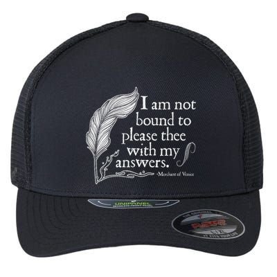 Theatre Nerd Not Bound To Please Thee Gift Shakespeare Flexfit Unipanel Trucker Cap