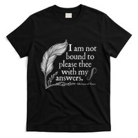Theatre Nerd Not Bound To Please Thee Gift Shakespeare T-Shirt