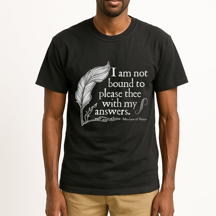 Theatre Nerd Not Bound To Please Thee Gift Shakespeare Tall T-Shirt