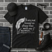Theatre Nerd Not Bound To Please Thee Gift Shakespeare Tall T-Shirt