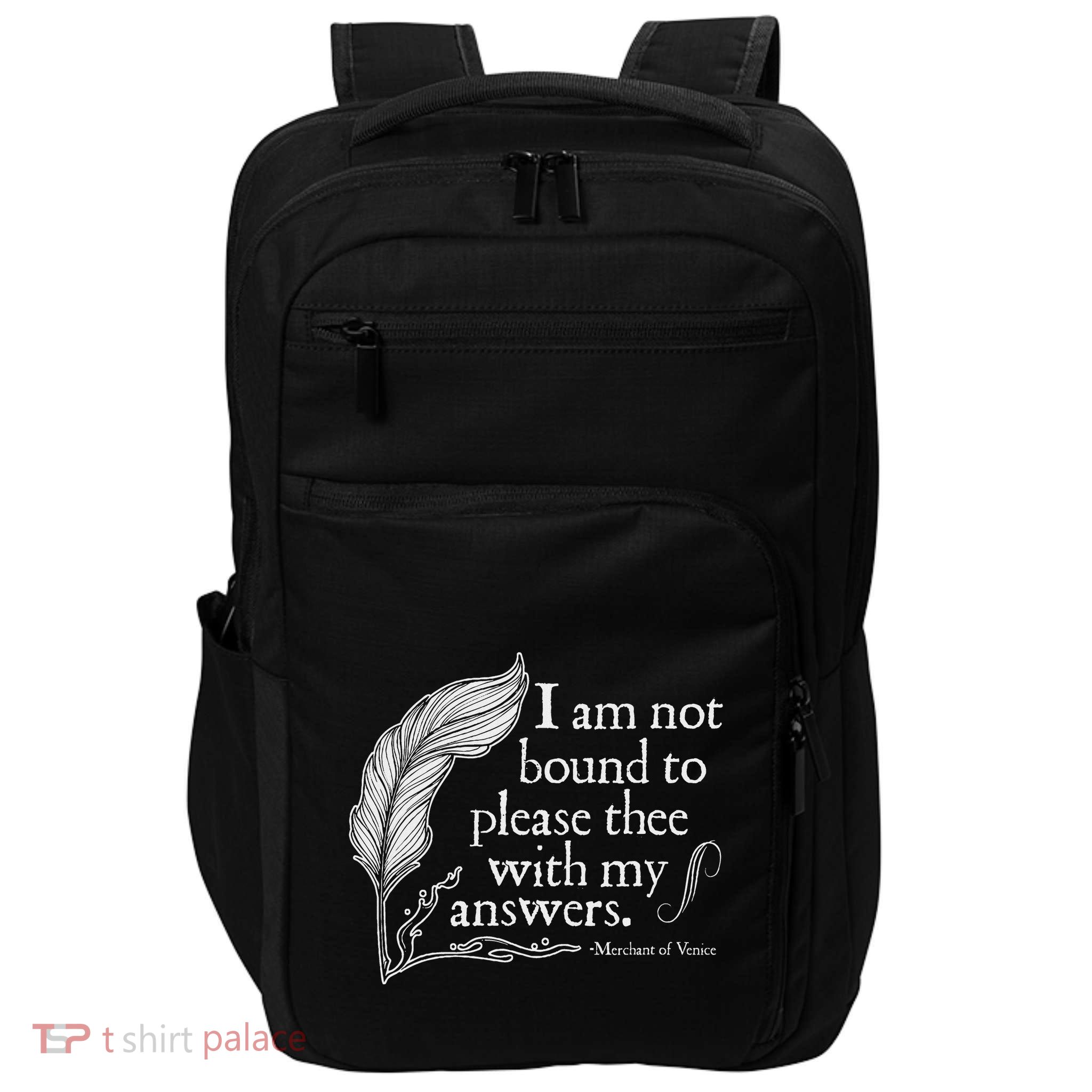 Theatre Nerd Not Bound To Please Thee Gift Shakespeare Impact Tech Backpack