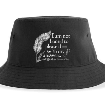 Theatre Nerd Not Bound To Please Thee Gift Shakespeare Sustainable Bucket Hat