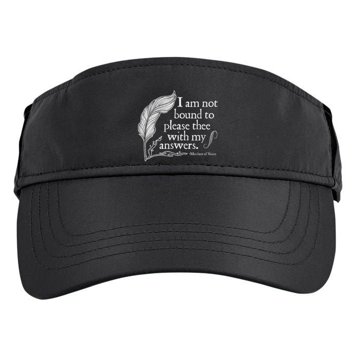 Theatre Nerd Not Bound To Please Thee Gift Shakespeare Adult Drive Performance Visor