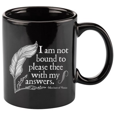 Theatre Nerd Not Bound To Please Thee Gift Shakespeare 11oz C Handle Ceramic Mug