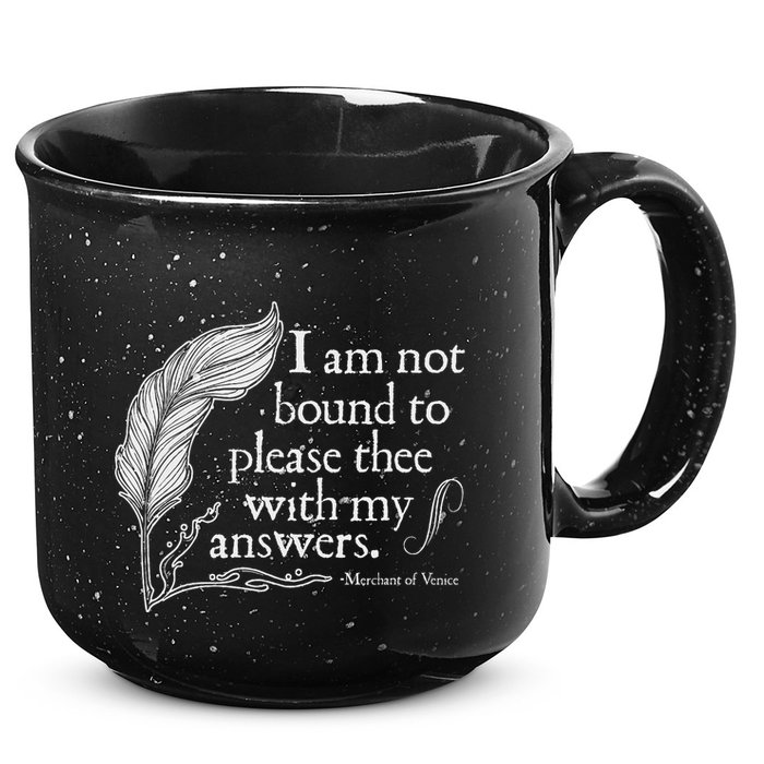 Theatre Nerd Not Bound To Please Thee Gift Shakespeare 15oz Campfire Ceramic Mug