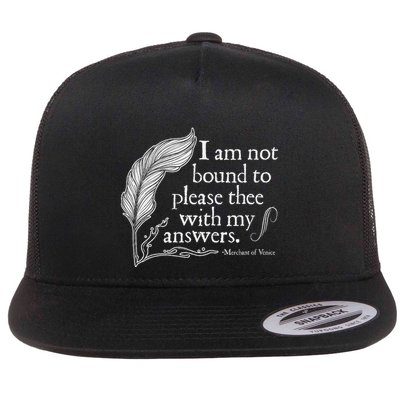 Theatre Nerd Not Bound To Please Thee Gift Shakespeare Flatbill Hat