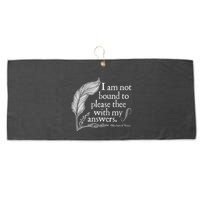 Theatre Nerd Not Bound To Please Thee Gift Shakespeare Large Microfiber Waffle Golf Towel