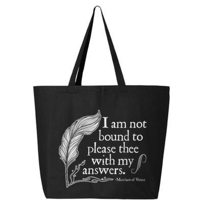 Theatre Nerd Not Bound To Please Thee Gift Shakespeare 25L Jumbo Tote