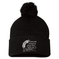 Theatre Nerd Not Bound To Please Thee Gift Shakespeare Pom Pom 12in Knit Beanie