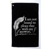 Theatre Nerd Not Bound To Please Thee Gift Shakespeare Golf Towel