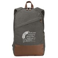 Theatre Nerd Not Bound To Please Thee Gift Shakespeare Cotton Canvas Backpack