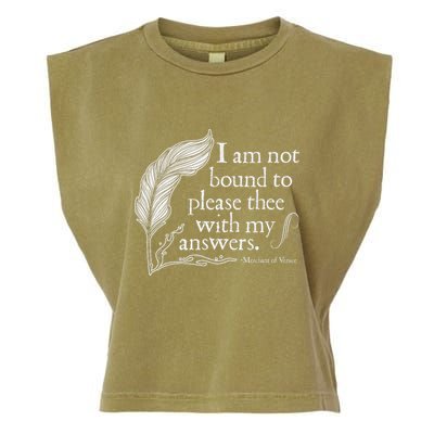 Theatre Nerd Not Bound To Please Thee Gift Shakespeare Garment-Dyed Women's Muscle Tee