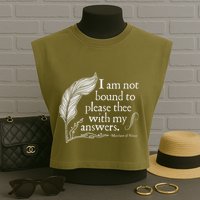 Theatre Nerd Not Bound To Please Thee Gift Shakespeare Garment-Dyed Women's Muscle Tee