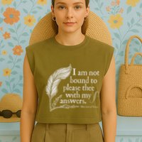 Theatre Nerd Not Bound To Please Thee Gift Shakespeare Garment-Dyed Women's Muscle Tee