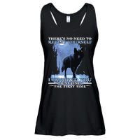 There's No Need To Repeat Yourself I Ignored Funny Wolf Ladies Essential Flowy Tank